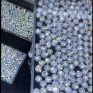 Diamants synthétiques blancs cultivés en laboratoire, couleur E, taille Radiant, remplis, RAHA EXPORT RJ617 pour la fabrication de bijoux - Product Image 3