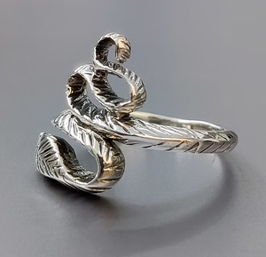 <b>Snake</b> Wrap <b>Ring</b> 925 Sterling <b>Silver</b> Bohemian Style Unisex Elegant Statement Jewelry - Product Image 4