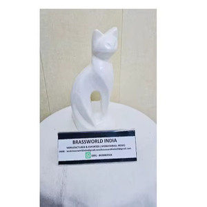 White <b>Cat</b> Figurine Pet <b>Urn</b> - Product Image 1