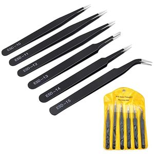 Pince à épiler professionnelle en acier inoxydable doré à pointe incurvée pour extensions de cils volume haute précision, outils de maquillage - Product Image 1