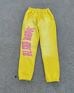 Custom Letter Pattern Men's Street Wear Flare Jogger Suits Screen Printed Hooded Sweatpants and <b>Hoodie</b> Tracksuits - Product Image 6