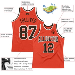 Camiseta de Baloncesto Sublimada Personalizada, Naranja, Sin Mangas, Malla Deportiva, Nombre, Número, Uniforme de Equipo - Product Image 2