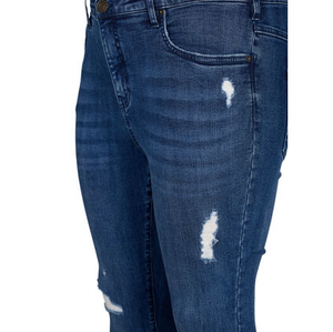 Pantalones Vaqueros Azul Claro para Mujer, Rotos, Casuales, Mezcla de Algodón y Elastano, Transpirables, Ecológicos, Tallas Grandes - Product Image 3