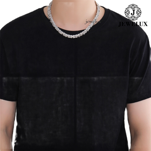 Cadena cubana de eslabones helados de alta demanda, estilo moissanita completa, joyería de lujo hip hop, chapado en oro de 18 quilates, plata 925, Jewelux - Product Image 4