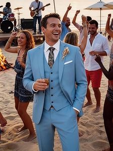 Slim Fit Groom Wedding <b>Suit</b> Pant Coat Luxury Design - Product Image 6