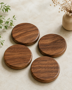 Decorative Wooden <b>Coaster</b> <b>Set</b> of 4 Premium Drink <b>Coasters</b> for Home Décor Stylish Beverage <b>Coasters</b> for Kitchen, Dining & Office - Product Image 2