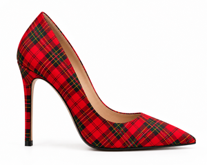 Chaussures à talons hauts pour femmes, style escocais à carreaux, bout pointu, talons aiguilles, chaussures de mariage, fabricant OEM - Product Image 3