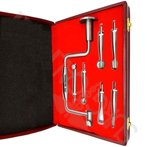 Hudson Brace <b>Hand</b> <b>Drill</b> Set Orthopedic Surgical Instruments Professional Bone Drilling System with Free Wooden Mahersi Base - Product Image 4