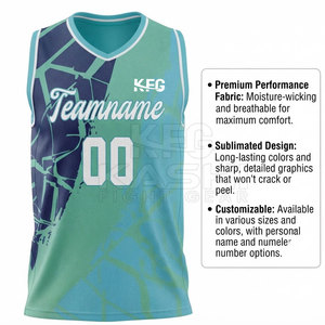 Camiseta de Baloncesto de la Colección de Ropa Deportiva del Fabricante para Hombre, 100% Poliéster, Corte Regular, Transpirable, Absorbe la Humedad - Product Image 4