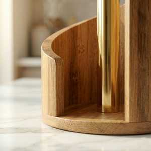 Wooden Three Tier <b>Storage</b> <b>Rack</b> Rectangle Minimalist Style Durable Wall Mounted For <b>Kitchen</b> Countertop Organization wooden spice - Product Image 2