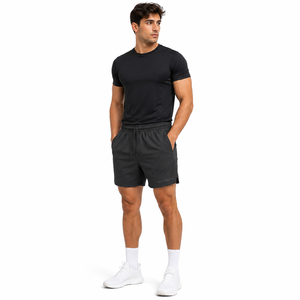 Pantalones Cortos Deportivos Personalizados para Hombre, Fabricante OEM ODM, Pantalones Cortos Deportivos Transpirables para Correr, Entrenamiento Físico, con Bolsillos - Product Image 2