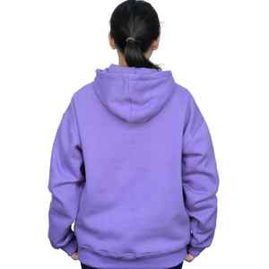 Sudaderas con Capucha y Sudaderas de Felpa de Algodón Teñido Liso de Primera Calidad, Color Lavanda, Estilo Urbano - Product Image 3