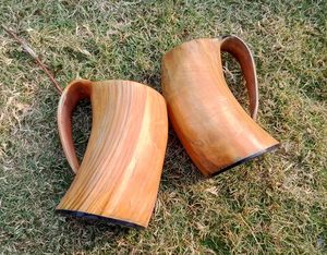 Best Grade Handcrafted Natural Horn <b>Mug</b> <b>Double</b> <b>Wall</b> Large Capacity Classic Eco-Friendly Design for Beer Ale Mead Gift Use Indian - Product Image 4