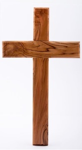 Croix en bois d'olivier faite à la main |   Croix en bois de la Terre Sainte |   Décoration murale religieuse sculptée et décor de prière - Product Image 2