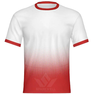 เสื้อฟุตบอลแบบไล่เฉดสีสั่งทำได้  สำหรับผู้ใหญ่ คอกลม แขนสั้น พิมพ์ลายชื่อทีมและหมายเลข  ซับเหงื่อได้ดี ชุดฟุตบอล - Product Image 4