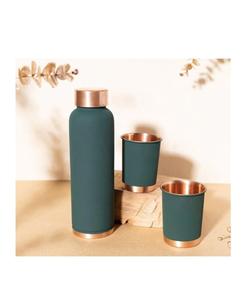 Premium Hammered Copper <b>Bottle</b> with Anti-Corrosion Coating with Lid Direct Drinking - Product Image 6