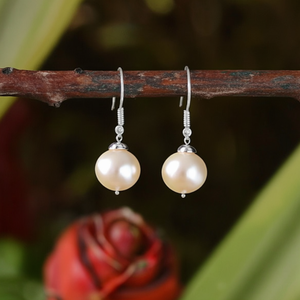 Boucles d'oreilles clous en argent sterling 925 avec perles, style indien, pour femmes, en argent pur 92,5 plaqué rhodium, collection Luxe & Mode - Product Image 2