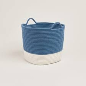 Clothing Organizer Foldable Collapsible Stackable 100% Cotton Woven Eco-Friendly Durable Lightweight Portable Modern <b>Basket</b> - Product Image 2