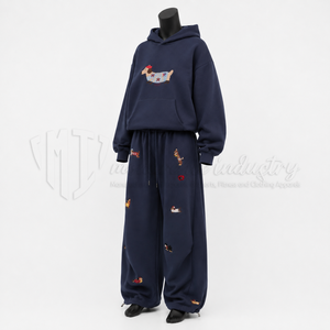 Custom <b>Women</b>’s <b>Tracksuit</b> Set Oversized Hoodie Jogger Pants Embroidered Sweatshirt 2 Piece Casual Streetwear Sportswear - Product Image 3