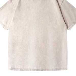 T-shirt Oversize Vintage en Coton 100% Lavé à l'Acide, Manches Courtes, Logo Personnalisé sur le Devant, Style Streetwear, 220g, Vierge, OEM - Product Image 4