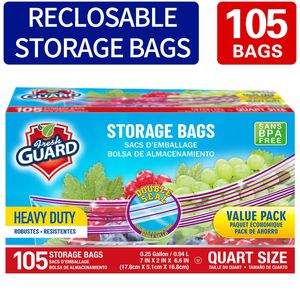 105 Sacchetti Richiudibili Resistenti per Conservazione Alimenti, Soluzione per Organizzazione e Conservazione Cibo - Product Image 1
