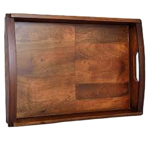 Plateau de service en bambou massif à un seul niveau, multifonctionnel, écologique, taille personnalisée, pour la maison et la cuisine des restaurants - Product Image 4
