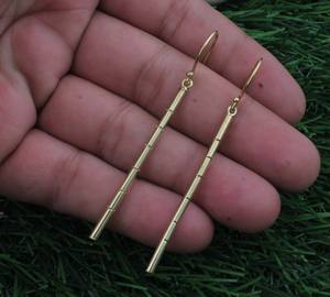 Pendientes Colgantes Chapados en Oro, Pendientes de Plata de Ley 925, Pendientes Colgantes Vintage Hechos a Mano para Bodas, Aniversarios y Fiestas - Product Image 5