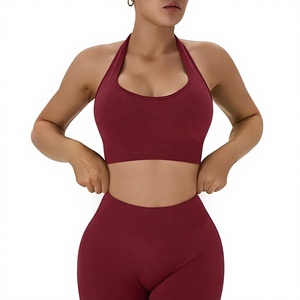 Latest Design Crystal Logo Custom Plus Size Lightweight Seamless High Support Two <b>Piece</b> Set <b>Women</b> Yoga High Waisted Legging <b>Suit</b> - Product Image 2