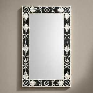 Bohemian Hexagon Wooden Wall <b>Mirror</b> With Leaf Inlay Design Handmade Decorative <b>Mirror</b> For Home Interior - Product Image 3