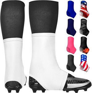 Espinilleras Unisex con Manga, Blancas y Negras, de Poliéster Ecológico que Absorbe la Humedad, para Adultos, Color Sólido, para Fútbol, para Todo el Verano - Product Image 1