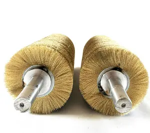 Chất lượng cao Nylon đánh bóng bánh xe bàn chải hình trụ bàn chải industria dây thép bánh xe kim loại con lăn bàn chải
