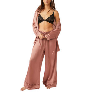 Conjunto de Pijamas de Seda Satén 100% para Mujer, Ropa de Dormir Cómoda para Verano e Invierno, Nueva Pijama de Seda de 19mm para Parejas - Product Image 6