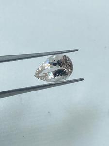 White Sparkling Morganite Stone Pear Shape 4.80Cts 2Pcs 7x10.80MM For Jewelry Making - Product Image 4