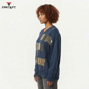 Suéter Unisex de Lana/Cachemira para Otoño, Mangas Largas, Logotipo Personalizado, Transpirable, Estilo Casual para Hombre y Mujer - Product Image 6