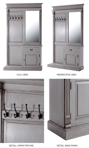 Maktec Modern Solid Wood Capstock Sleek Vertical Design Natural Finish Eco-Friendly Durable Storage <b>Cabinet</b> for <b>Small</b> Space - Product Image 4