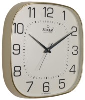 Jam Dinding Analog Persegi SONAM Desain Minimalis Plastik Gerakan Quartz Senyap Buatan India Model 1257