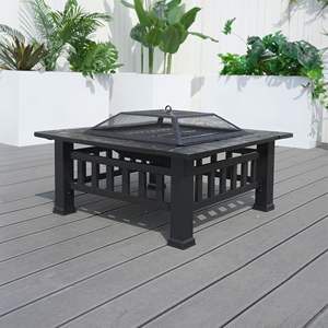 Durable Outdoor <b>Wood</b>-Burning <b>Fire</b> <b>Pit</b> Table with Accessories for Outdoor Entertaining - Product Image 3
