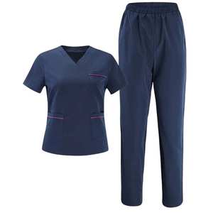 Ensemble de tenues médicales pour femmes toutes couleurs, élégant, respirant, en mélange de coton, col en V, haut et pantalon, pour hôpital et infirmières, fabricant - Product Image 3
