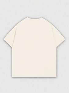 เสื้อยืดโอเวอร์ไซส์ผู้ชาย พิมพ์ลายพัฟฟ์แบบมีเท็กซ์เจอร์ ผ้าฝ้าย ระบายอากาศได้ดี สตรีทแวร์ รับผลิตตามแบบ OEM พร้อมสกรีนโลโก้ตามสั่ง - Product Image 2