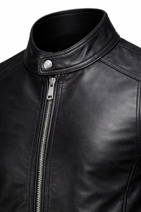 Veste en cuir synthétique pour homme, résistante, 750 GSM, col rabattable, imperméable, respirante, écologique, logo personnalisé en relief - Product Image 5