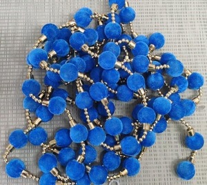 Guirlande décorative artisanale en velours avec perles mélangées, pompon suspendu, ornement pour le Nouvel An chinois, Noël, mariages, scène - Product Image 3