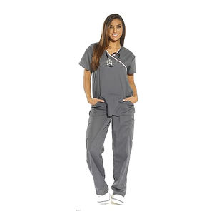 Ensemble de blouses et pantalons d'infirmière pour femmes, col en V, tissu sergé extensible respirant, uniformes d'infirmière par Waseem Impex - Product Image 1