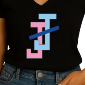 Camiseta Negra para Mujer con Diseño de Letras Entrelazadas, Ropa Casual para el Día a Día, Estilo Urbano, Cómoda y a la Moda - Product Image 6