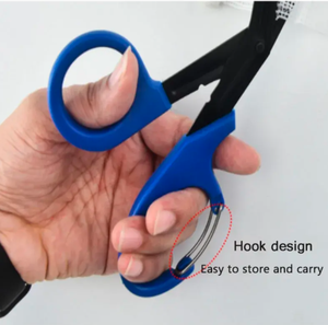 Ciseaux de traumatologie robustes, ciseaux médicaux d'urgence, coupe-bandes en acier inoxydable, pointe arrondie, pour sauvetage professionnel - Product Image 4