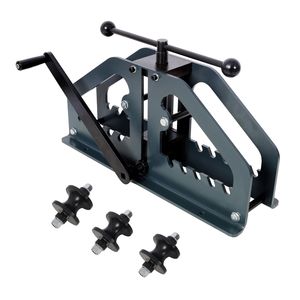 Curvatubi a rullo grigio con 3 matrici, macchina curvatubi per tubi tondi, strumento essenziale per la curvatura - Product Image 1