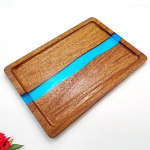 Bandeja de Servir de Madera y Resina Epoxi Hecha a Mano, Personalizada, OEM, ODM, Plato Decorativo, Organizador para Mesa de Centro, DECORYUG - Product Image 3