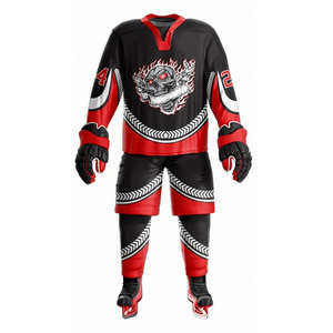 ชุดยูนิฟอร์มฮอกกี้น้ำแข็งแบบกำหนดเอง กันน้ำ แห้งเร็ว ผลิตจากโพลีเอสเตอร์ 100% พร้อมลายพิมพ์แบบซับลิเมชั่น ปรับแต่งชื่อและโลโก้ได้ - Product Image 1