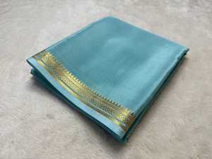 Chit Pallu Viskose-Seiden-Sari für Damen, 120g, leicht, schnelltrocknend, modern, für alle Jahreszeiten, Diwali, Freizeitkleidung, ethnische Mode - Product Image 1