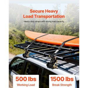 Supporto per Tubi Neri da 1.87-2 Pollici per Cinghie a Cricchetto per Portascala, Larghezza 1.5 Pollici x Lunghezza 7.4 Piedi, Doppio J- per Portascala da 1.5 Pollici x 7.4 Piedi - Product Image 2