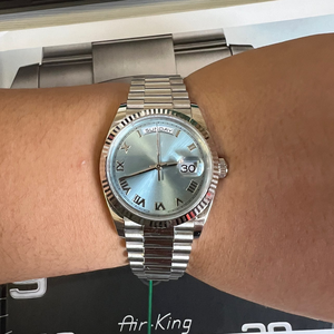 Montre EW Factory 904L à chiffres romains, 36 mm/44 mm, automatique, mécanique, cadran bleu foncé, mode, 3255, montre décontractée pour homme et femme - Product Image 3